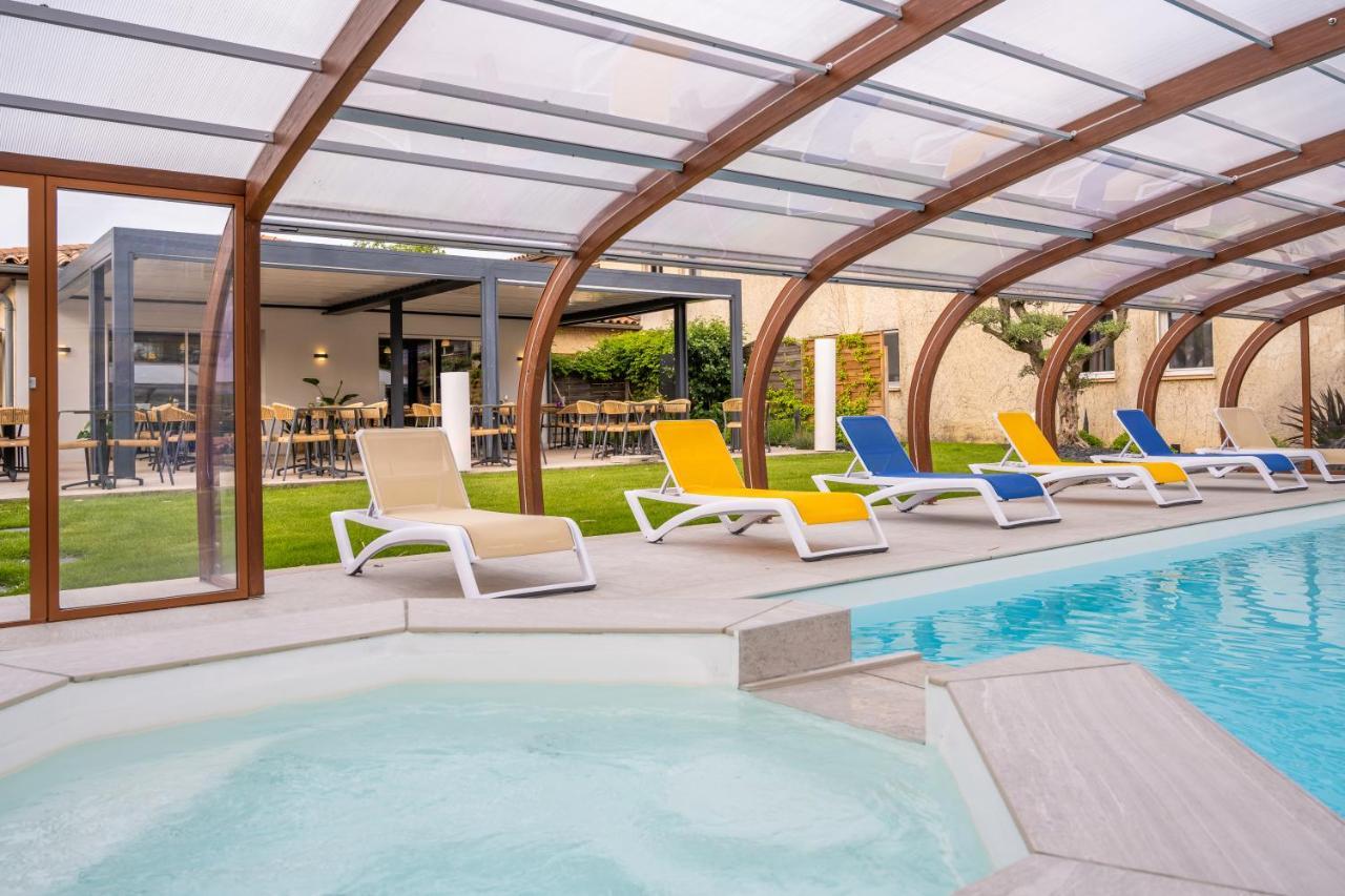 Logis Hotel Restaurant Le Clos Fleuri Castelnaudary Exterior foto